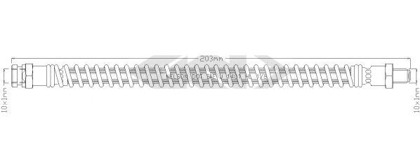 SPIDAN 340523 Тормозной шланг для MITSUBISHI COLT I (Митсубиши/митсубиси Cолт и) SPIDAN 340523 Тормозной шланг для MITSUBISHI COLT I (Митсубиши/митсубиси Cолт и)