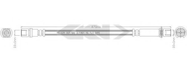 SPIDAN 339376 Тормозной шланг для TOYOTA HILUX II (Тойота/тоета Хилуx 2) SPIDAN 339376 Тормозной шланг для TOYOTA HILUX II (Тойота/тоета Хилуx 2)