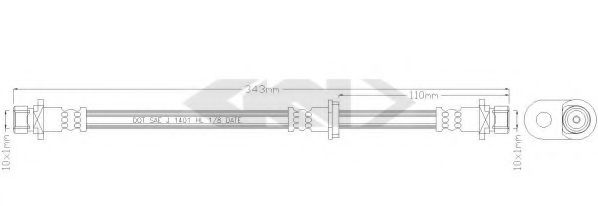 SPIDAN 39565 Тормозной шланг для HONDA (Хонда) SPIDAN 39565 Тормозной шланг для HONDA (Хонда)