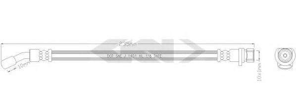 SPIDAN 39869 Тормозной шланг для HONDA (Хонда) SPIDAN 39869 Тормозной шланг для HONDA (Хонда)