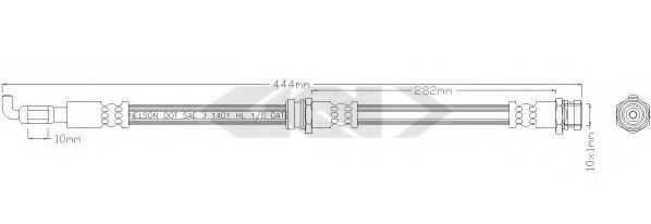 SPIDAN 39987 Тормозной шланг для MAZDA 323 F V (Мазда 323 ф5) SPIDAN 39987 Тормозной шланг для MAZDA 323 F V (Мазда 323 ф5)