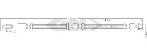 SPIDAN 38529 Тормозной шланг для MITSUBISHI LIBERO V (Митсубиши/митсубиси Либэро v) SPIDAN 38529 Тормозной шланг для MITSUBISHI LIBERO V (Митсубиши/митсубиси Либэро v)