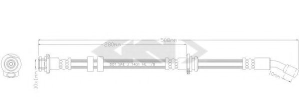 SPIDAN 38574 Тормозной шланг для NISSAN 100 NX (Ниссан 100 нx) SPIDAN 38574 Тормозной шланг для NISSAN 100 NX (Ниссан 100 нx)