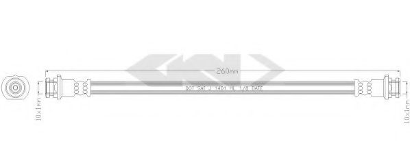 SPIDAN 38576 Тормозной шланг для NISSAN 100 NX (Ниссан 100 нx) SPIDAN 38576 Тормозной шланг для NISSAN 100 NX (Ниссан 100 нx)