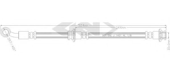 SPIDAN 38579 Тормозной шланг для NISSAN (Ниссан)