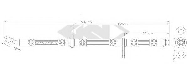 SPIDAN 38651 Тормозной шланг для ROVER 400 (Ровер 400) SPIDAN 38651 Тормозной шланг для ROVER 400 (Ровер 400)