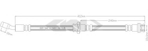 SPIDAN 38692 Тормозной шланг для SUZUKI ALTO (Сузуки Алто) SPIDAN 38692 Тормозной шланг для SUZUKI ALTO (Сузуки Алто)