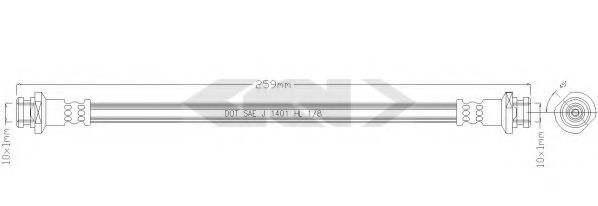 SPIDAN 38694 Тормозной шланг для SUZUKI ALTO (Сузуки Алто) SPIDAN 38694 Тормозной шланг для SUZUKI ALTO (Сузуки Алто)