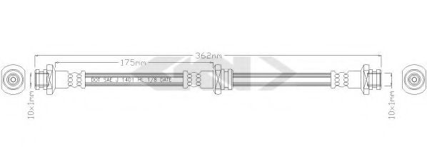 SPIDAN 38699 Тормозной шланг для SUZUKI (Сузуки) SPIDAN 38699 Тормозной шланг для SUZUKI (Сузуки)