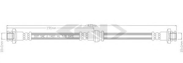 SPIDAN 38701 Тормозной шланг для SUZUKI (Сузуки) SPIDAN 38701 Тормозной шланг для SUZUKI (Сузуки)