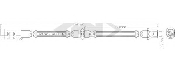 SPIDAN 339391 Тормозной шланг для TOYOTA TARAGO (Тойота/тоета Тараго) SPIDAN 339391 Тормозной шланг для TOYOTA TARAGO (Тойота/тоета Тараго)
