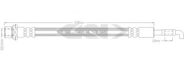 SPIDAN 38761 Тормозной шланг для TOYOTA TARAGO (Тойота/тоета Тараго) SPIDAN 38761 Тормозной шланг для TOYOTA TARAGO (Тойота/тоета Тараго)