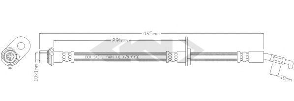 SPIDAN 38763 Тормозной шланг для TOYOTA (Тойота/тоета) SPIDAN 38763 Тормозной шланг для TOYOTA (Тойота/тоета)