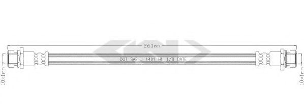 SPIDAN 338554 Тормозной шланг для KIA MENTOR / SHUMA (Киа Мэнтор / шума) SPIDAN 338554 Тормозной шланг для KIA MENTOR / SHUMA (Киа Мэнтор / шума)