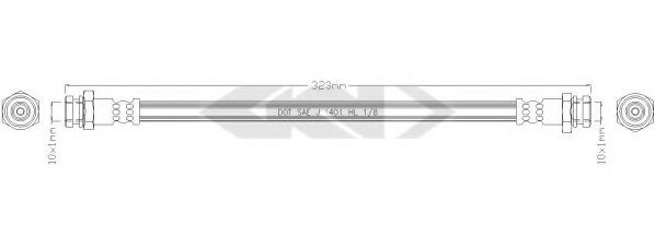 SPIDAN 339997 Тормозной шланг для KIA RIO (Киа Рио) SPIDAN 339997 Тормозной шланг для KIA RIO (Киа Рио)