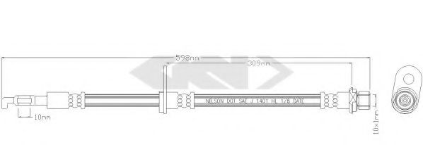 SPIDAN 338586 Тормозной шланг для TOYOTA (Тойота/тоета) SPIDAN 338586 Тормозной шланг для TOYOTA (Тойота/тоета)