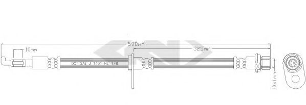 SPIDAN 338587 Тормозной шланг для TOYOTA (Тойота/тоета) SPIDAN 338587 Тормозной шланг для TOYOTA (Тойота/тоета)