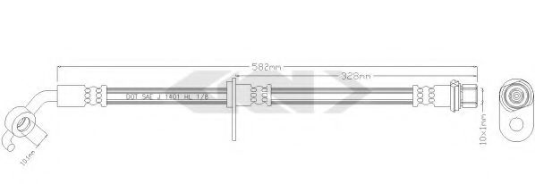 SPIDAN 339936 Тормозной шланг для TOYOTA RAV 4 II (Тойота/тоета Рав 4 2) SPIDAN 339936 Тормозной шланг для TOYOTA RAV 4 II (Тойота/тоета Рав 4 2)