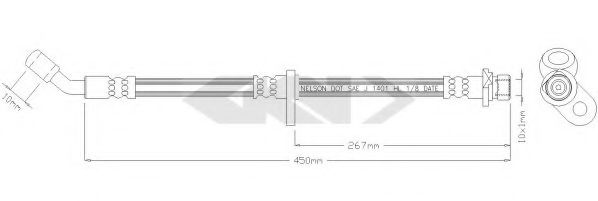 SPIDAN 338668 Тормозной шланг для HONDA (Хонда) SPIDAN 338668 Тормозной шланг для HONDA (Хонда)