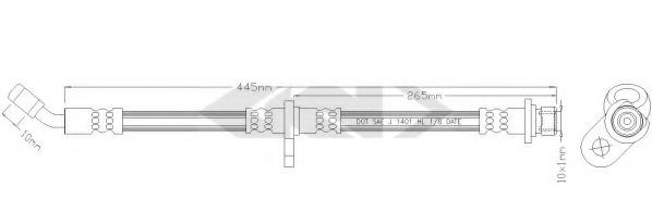 SPIDAN 338669 Тормозной шланг для HONDA (Хонда) SPIDAN 338669 Тормозной шланг для HONDA (Хонда)
