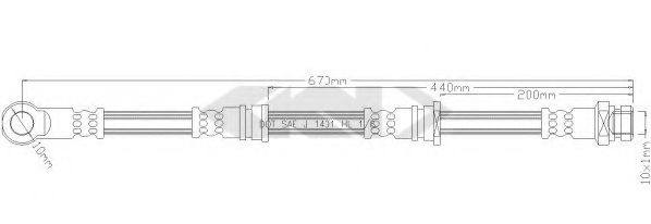 SPIDAN 338703 Тормозной шланг для MITSUBISHI SHOGUN III (Митсубиши/митсубиси Шогун 3) SPIDAN 338703 Тормозной шланг для MITSUBISHI SHOGUN III (Митсубиши/митсубиси Шогун 3)