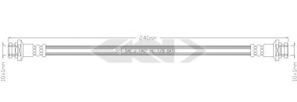 SPIDAN 338716 Тормозной шланг для SUZUKI BALENO (Сузуки Балено) SPIDAN 338716 Тормозной шланг для SUZUKI BALENO (Сузуки Балено)