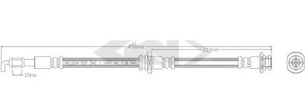 SPIDAN 338743 Тормозной шланг для OPEL FRONTERA B (Опель Фронтера б) SPIDAN 338743 Тормозной шланг для OPEL FRONTERA B (Опель Фронтера б)