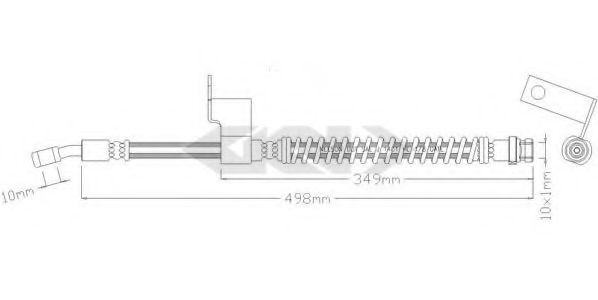 SPIDAN 338832 Тормозной шланг для HYUNDAI EXCEL II (Хендай Эxcэл 2) SPIDAN 338832 Тормозной шланг для HYUNDAI EXCEL II (Хендай Эxcэл 2)