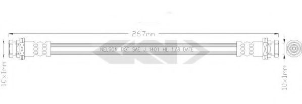 SPIDAN 338841 Тормозной шланг для MAZDA GLC II (Мазда Глc 2) SPIDAN 338841 Тормозной шланг для MAZDA GLC II (Мазда Глc 2)