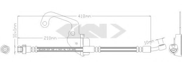 SPIDAN 339163 Тормозной шланг для HYUNDAI TERRACAN (Хендай Теракан) SPIDAN 339163 Тормозной шланг для HYUNDAI TERRACAN (Хендай Теракан)
