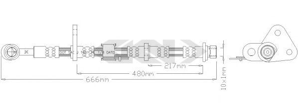 SPIDAN 339199 Тормозной шланг для HONDA (Хонда) SPIDAN 339199 Тормозной шланг для HONDA (Хонда)