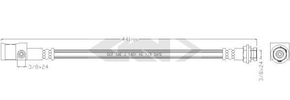 SPIDAN 339062 Тормозной шланг для JEEP (Джип) SPIDAN 339062 Тормозной шланг для JEEP (Джип)