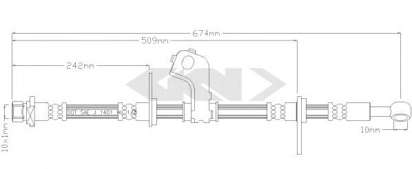 SPIDAN 339217 Тормозной шланг для HONDA (Хонда) SPIDAN 339217 Тормозной шланг для HONDA (Хонда)