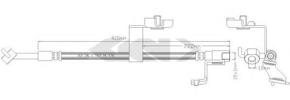 SPIDAN 350102 Тормозной шланг для FORD (Форд) SPIDAN 350102 Тормозной шланг для FORD (Форд)