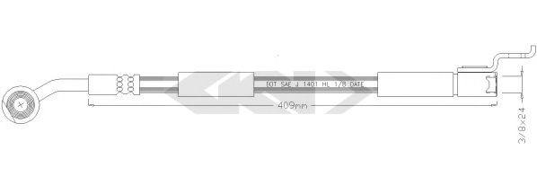 SPIDAN 340538 Тормозной шланг для JEEP (Джип) SPIDAN 340538 Тормозной шланг для JEEP (Джип)
