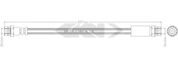 SPIDAN 339696 Тормозной шланг для VOLKSWAGEN CC (Фольксваген Cc) SPIDAN 339696 Тормозной шланг для VOLKSWAGEN CC (Фольксваген Cc)