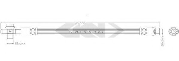 SPIDAN 339704 Тормозной шланг для SEAT EXEO (Сеат Эxэо) SPIDAN 339704 Тормозной шланг для SEAT EXEO (Сеат Эxэо)