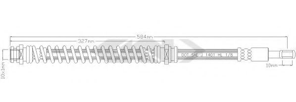 SPIDAN 339707 Тормозной шланг для MITSUBISHI OUTLANDER I (Митсубиши/митсубиси Аутлендер 1) SPIDAN 339707 Тормозной шланг для MITSUBISHI OUTLANDER I (Митсубиши/митсубиси Аутлендер 1)