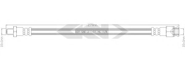 SPIDAN 339717 Тормозной шланг для MITSUBISHI GRANDIS (Митсубиши/митсубиси Грандис) SPIDAN 339717 Тормозной шланг для MITSUBISHI GRANDIS (Митсубиши/митсубиси Грандис)