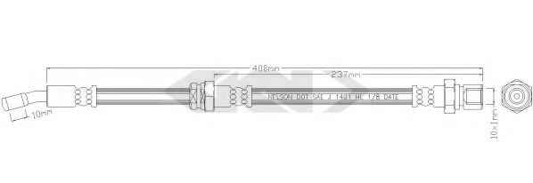 SPIDAN 339734 Тормозной шланг для CHEVROLET OPTRA (Шевроле Оптра) SPIDAN 339734 Тормозной шланг для CHEVROLET OPTRA (Шевроле Оптра)