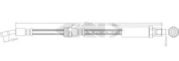 SPIDAN 339739 Тормозной шланг для CHEVROLET REZZO (Шевроле Рэззо) SPIDAN 339739 Тормозной шланг для CHEVROLET REZZO (Шевроле Рэззо)
