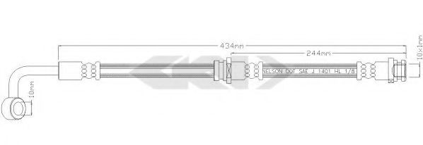 SPIDAN 339255 Тормозной шланг для KIA PICANTO (Киа Пиканто) SPIDAN 339255 Тормозной шланг для KIA PICANTO (Киа Пиканто)