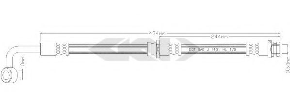 SPIDAN 339258 Тормозной шланг для KIA PICANTO (Киа Пиканто) SPIDAN 339258 Тормозной шланг для KIA PICANTO (Киа Пиканто)