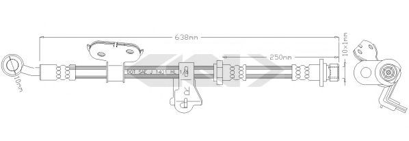 SPIDAN 339266 Тормозной шланг для HONDA (Хонда) SPIDAN 339266 Тормозной шланг для HONDA (Хонда)
