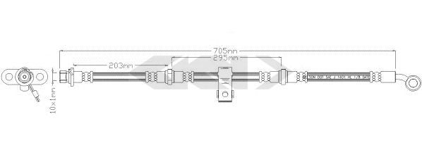 SPIDAN 339267 Тормозной шланг для HONDA (Хонда) SPIDAN 339267 Тормозной шланг для HONDA (Хонда)