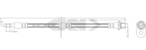SPIDAN 339304 Тормозной шланг для TOYOTA RUNX (Тойота/тоета Рунx) SPIDAN 339304 Тормозной шланг для TOYOTA RUNX (Тойота/тоета Рунx)