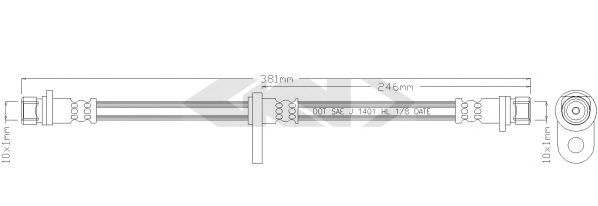 SPIDAN 340547 Тормозной шланг для HONDA SHUTTLE (Хонда Шуттлэ) SPIDAN 340547 Тормозной шланг для HONDA SHUTTLE (Хонда Шуттлэ)