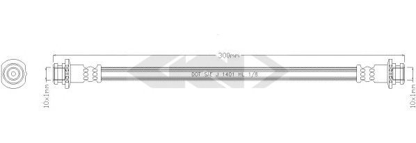 SPIDAN 339363 Тормозной шланг для NISSAN (Ниссан)