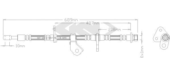 SPIDAN 340559 Тормозной шланг для HONDA (Хонда) SPIDAN 340559 Тормозной шланг для HONDA (Хонда)