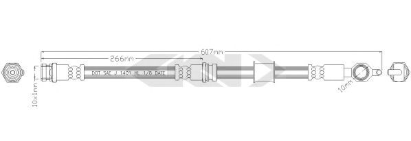 SPIDAN 340568 Тормозной шланг для MAZDA (Мазда) SPIDAN 340568 Тормозной шланг для MAZDA (Мазда)